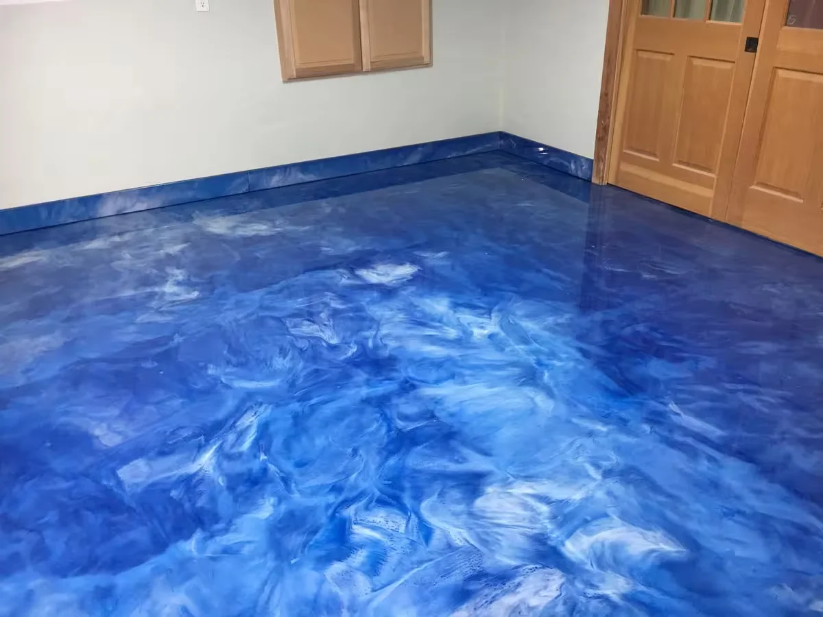 Blue Epoxy Floor